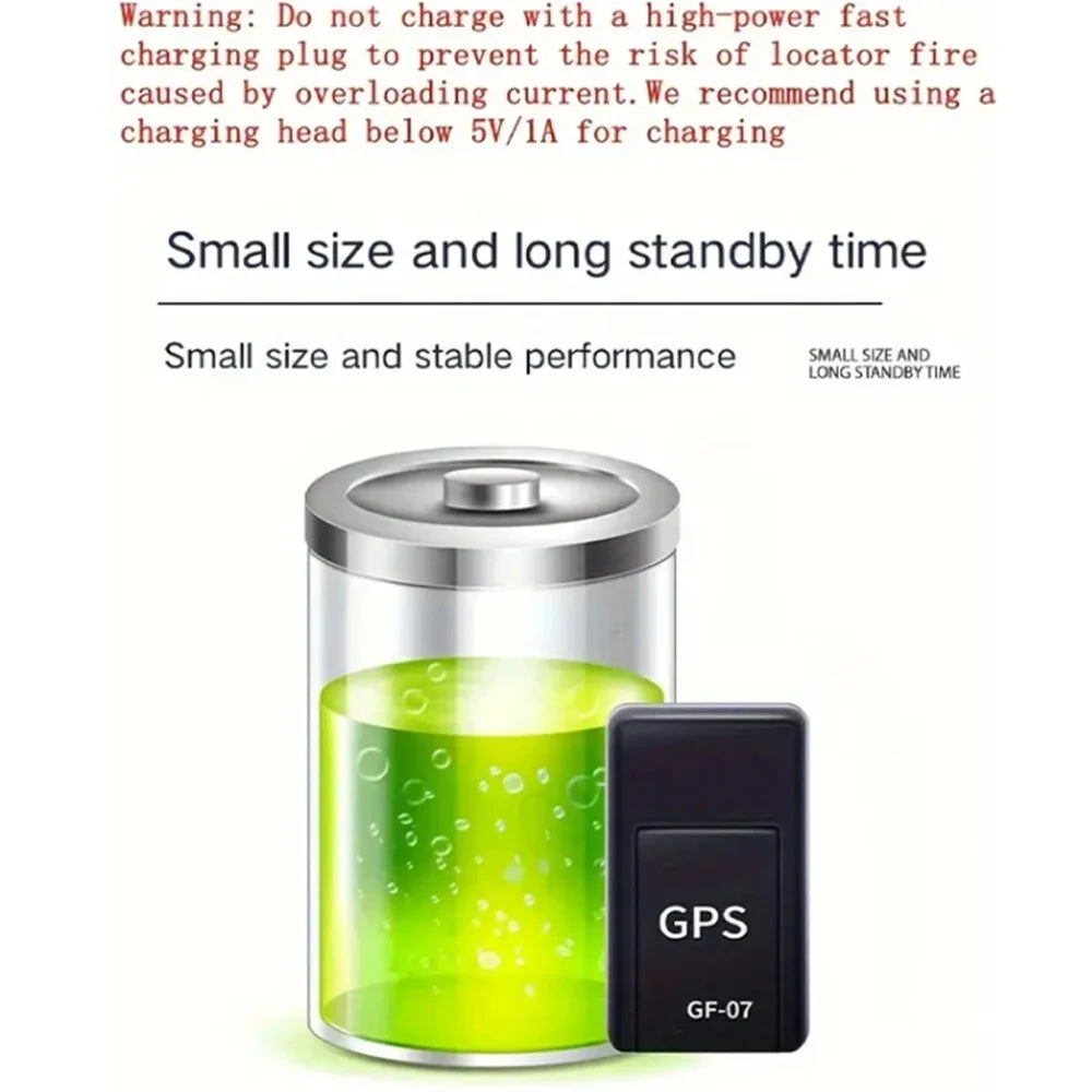 Magnetic GPS Tracker - Mini Portable Car Tracking Device with Strong Magnetic Mount & SOS Alarm