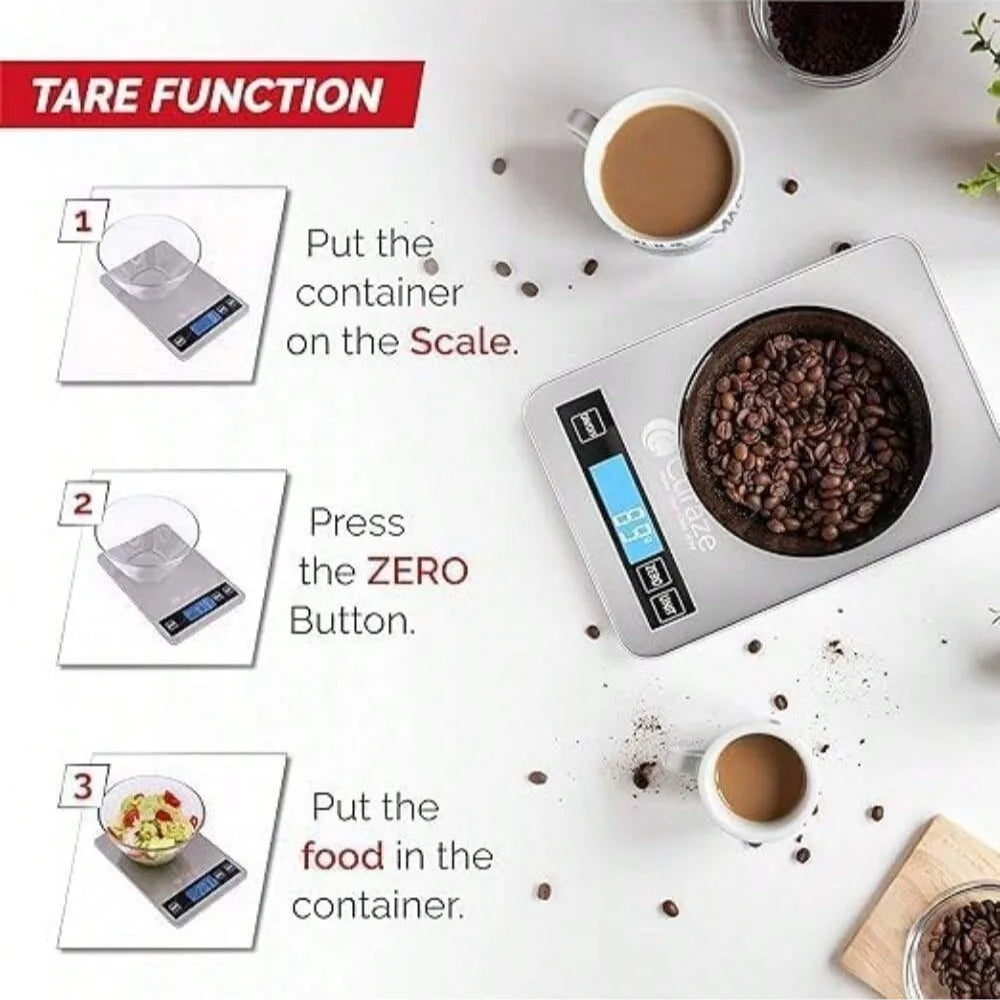 WeightSense Pro™ – Digital Tare Kitchen Scale