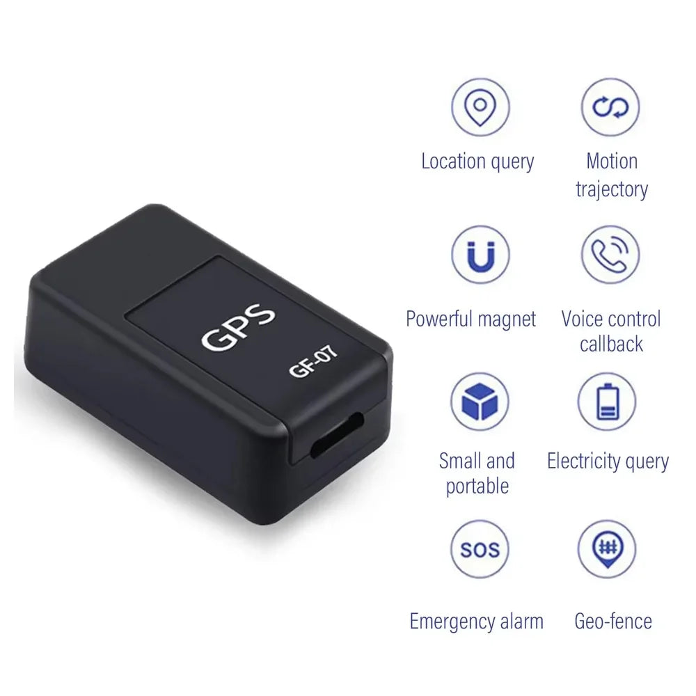 Magnetic GPS Tracker - Mini Portable Car Tracking Device with Strong Magnetic Mount & SOS Alarm